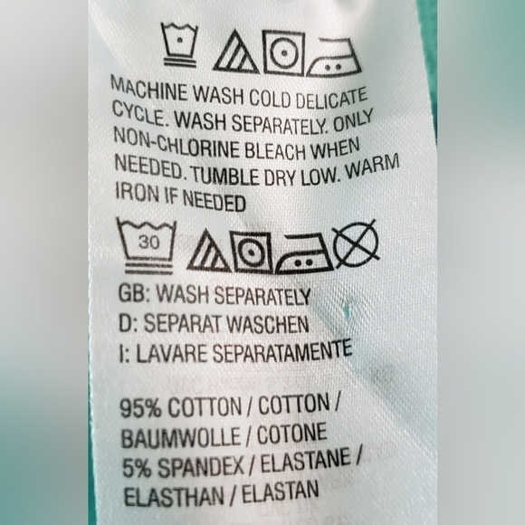 SPORT SAVVY FRENCH TERRY TOP AQUA SZ L - Picture 8 of 8